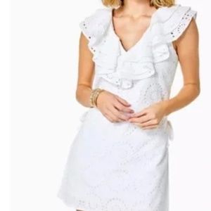 Lilly Pulitzer White Eyelet Ruffle Romper